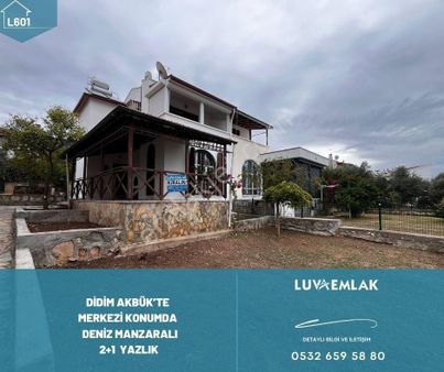 Didim Akbük'te Sürekli Kiralık Deniz Manzaralı 2+1 Bahçeli Yazlık