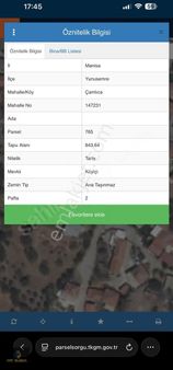 Manisa Çamlıca Mah. İmarlı Satılık 843m² Arsa