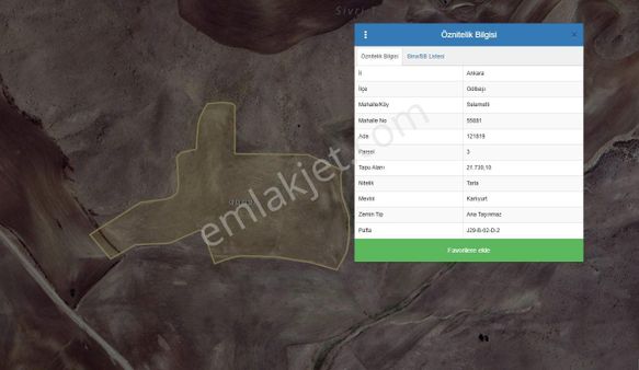 Gölbaşı Selametli De Tek Tapu 21.730 M2 Tarla Karadeniz Emlaktan