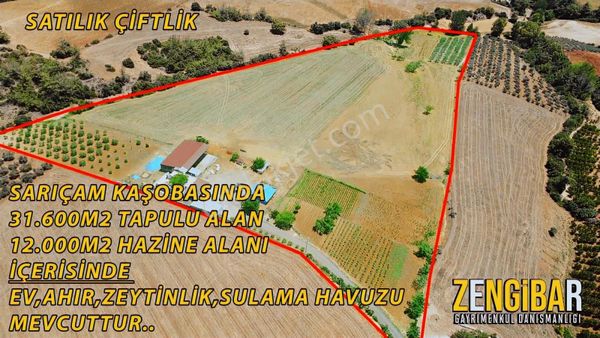 Zengibar'dan Satılık Çiftlik Sarıçam Kaşobasında!!
