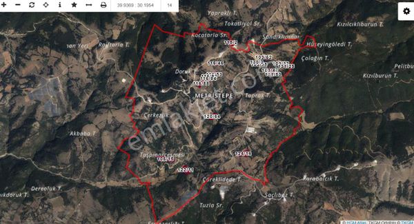Sevgim'den Bozüyük Doruk, Metristepe'de Satılık 49 Dönüm Tarla