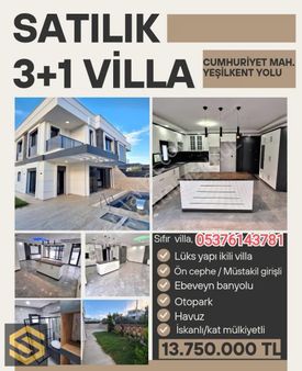 Didim Yeşilkent Yolunda Sıfır Havuzlu , Ön Cephe 3+1 Lüks Villa