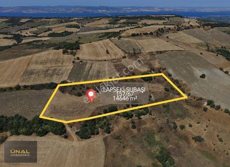 "gelişen Bölgede Büyük Fırsat! Lapsekide Tapulu 14.646 M² Tarla