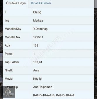 [ema Yatırım] Y.demirtaş Köy İçi 197 M2 Satılık Arsa