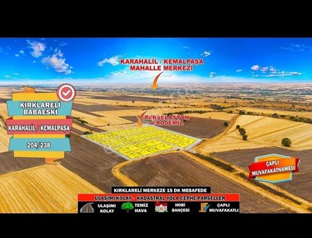 Kırklareli Babaeski Karahalil Kemalpaşa Çaplı Muvakkatlı Satılık