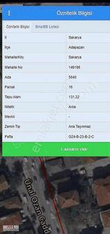 Adapazarı Ozanlar Mahallesinde İmarlı Satılık Arsa