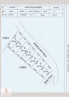 Tekirdağ Saray Sofular Acil Satılık 271 M2 Bağ Tapu Arsa