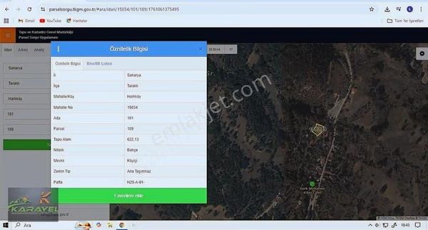 Taraklı Hacıaliler Köyünde Köy İçi Satılık Arazi