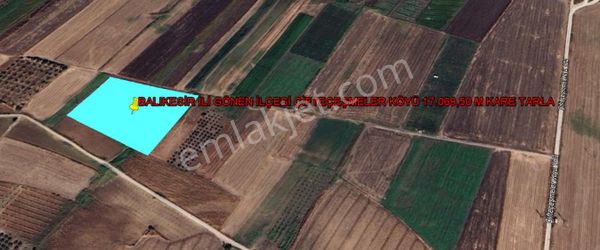 Balıkesir İli Gönen İlçesi Çifteçeşmeler Köyü 17.069,50 M² Kare Tarla