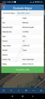 Uşak Merkezmahalle/köy: Muharremşahmahalle