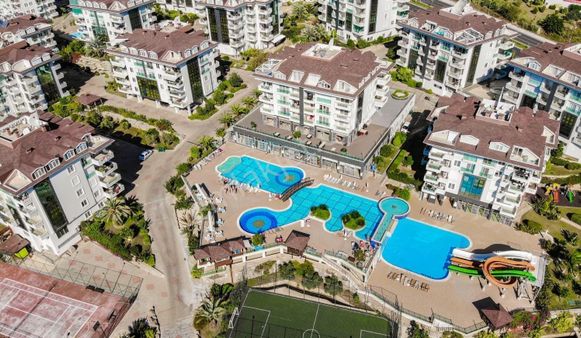 Alanya Olive City'de Ful Konsept Kiralık 2+1 Mobilyalı Daire