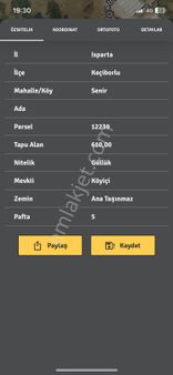 Isparta Keçiborlu Da Acil Satilik Arsa