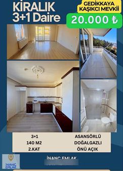 İnanç Prime Yatırımdan Gedikkaya Kaşıkçı Da 3 + 1 Kiralık Daire