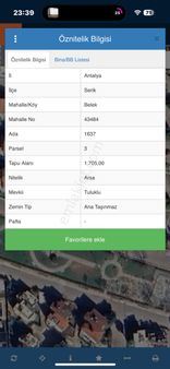 Belekte 1.705 M2 Yola Yakın İmarlı Arsa