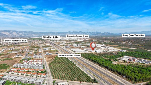 Akdeniz Bulvarına Bir Parsel Tam Ticari