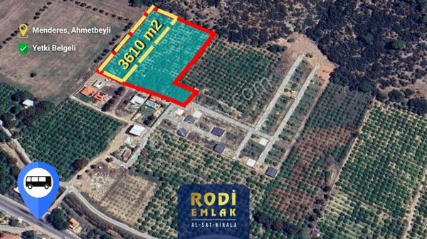 Menderes Ahmetbeyli'de Satılık 3610m2 Mandalina Bahçesi Elk. Su