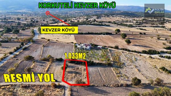 ✅korkuteli✅kevzer De✅satılık 1.033m2 Tarla✅resmi Yol Var ✅şebeke Suyu Var