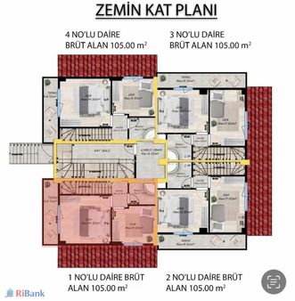Merkezi Konumda Satılık Özel Bahçeli Köşe 2+1 Dubleks Daire
