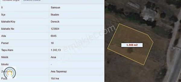 Ankara Yoluna Cephe İlkadım Derecik Satılık Ticari İmarlı Arsa