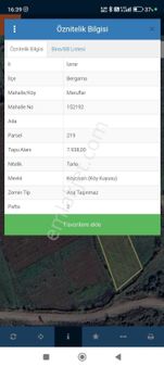 Bergama Maruflar Mah Satılık Tarla