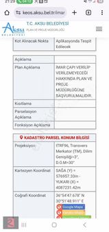 Aksu Mandırlar Tek Tapu Arsa