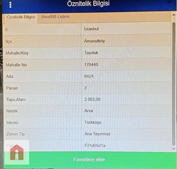 İletişim'den Arnavutköy Taşoluk Satılık103m2 İmarlı İfrazlı Arsa