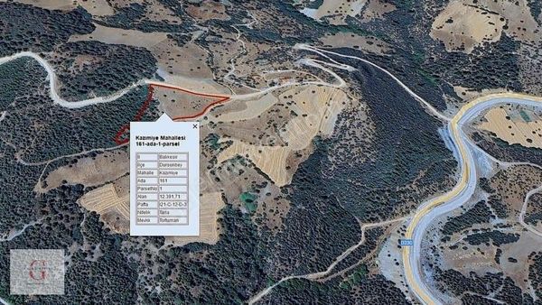 Balıkesir Dursunbey Kazimiye'de Tek Tapu 12391m2 Fırsat Arazi