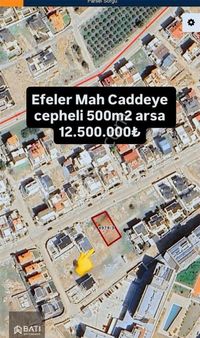 Efeler' De Caddeye Cepheli Satılık 500m2 Villa Arsaları