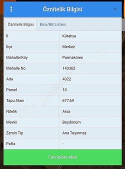 Odak'tan Parmakörende Yatırımlık 4 Kat İmarlı Arsa