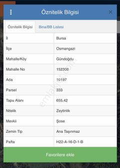 Bm Real Estate Osmangazi Gündoğdu'da Satılık Fırsat Arazi