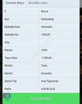 Diyalog Doğuş Karacabey Harmanlıda Satılık Yatırımlık Arazi