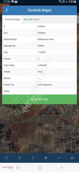 Ankara Gölbaşı Ballıkpınar'da 3000m2 İmarlı Manzaralı Satılık