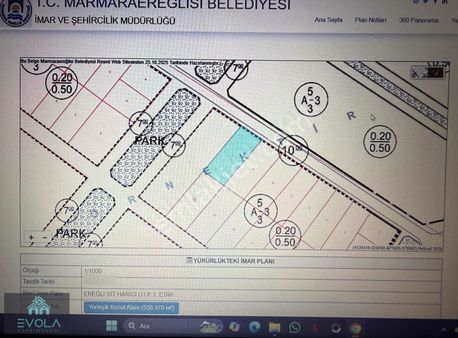 Evola Gym'den Dereağzı Villa İmarlı Arsa