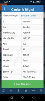 Kandıra Merkez Mahalle Yol Su Elektrik Var Çelik Yapı Gayrımenkul Yatırım