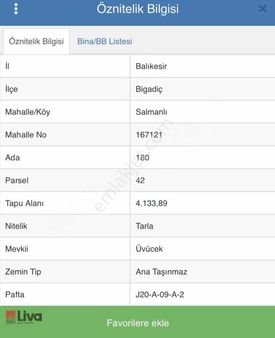 Rw Liva'dan Bigadiç Salmanlı'da 4100 M2 Satılık Tarla
