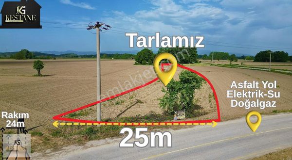 Acil İmara 444m Uzaklıkta Asfalta 25m Cephe Elektrik Su Doğalgaz