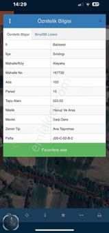 Sındırgı Alayaka Mahallesi 1+1 Evve Arsası