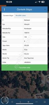 Altıeylül Karabeyler De Yanyana 2 Adet Arsa