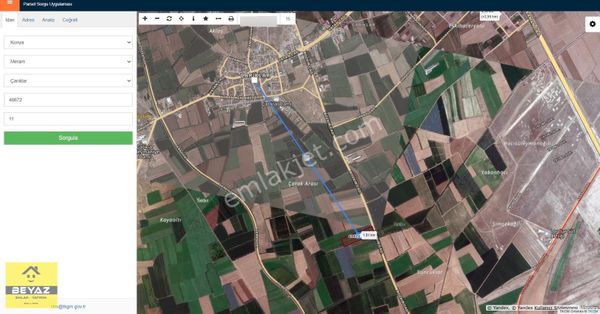 Meram Çarıklarda İmara Yakın, Cadde Cepheli 24.725 M² Tarla