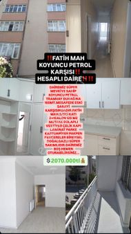 -_fırsat!!fatih Mah Koyuncu Petrol Karşısı 2+1 Bakımlı Daire !!!