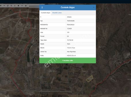 Yenimahalle Karacakayada Yatırıma Uygun Hisseli Tarla