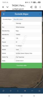 Tekirdağ Naip Köyünde Satılık Tarla