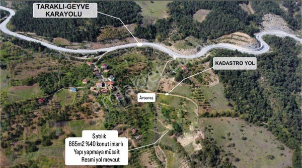 Sakarya Geyve Ahibaba’da 865m2 İmarlı Arsa