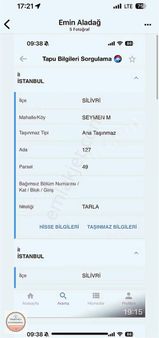 Silivri Seymende Denize Yakın Yatırımlık 862 M Hisse