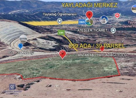 Yayladağı-kulaç Mah'de 77.681 M2 Ana Yola Yakın Satılık Tarla