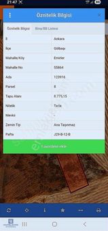 Gölbaşı Emirler Satılık Tarla