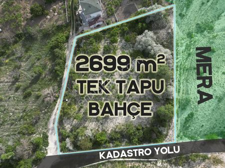 Oğuzlar'dan__yenikayı'da 2699m2 Tek Tapu Bahçe Arazisi
