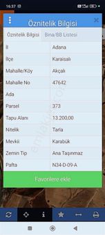 Boran Gayrimenkul'den Tek Tapu Kelepir Tarla