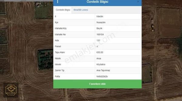 Acar Emlaktan Sanayi Arkası Beylikte 630m2 Köşe Başı Arsa