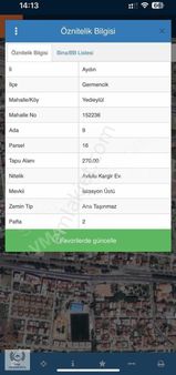 Germencik Yedieylül Mh. 270 M2 Arsa